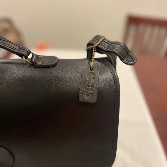 Vintage Coach Smooth Black Leather Metropolitan Briefcase Adj Strap 1133-311 OBO - Picture 4 of 16